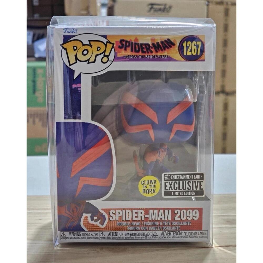 Funko Pop! Spider-Man ATSV 2099 GITD Entertainment Earth Exclusive W/Protector